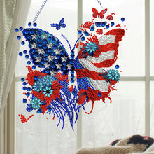 Load image into Gallery viewer, Acrylic Independence Day Butterfly 5D DIY Diamond Painting Dots Pendant Decor
