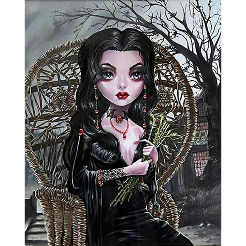 Diamond Painting - Full Round - woman with heavy makeup (40*50CM)