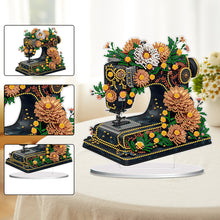 Load image into Gallery viewer, Double Sided Special Shaped Flower Sewing Machine Diamond Painting Desktop Decor
