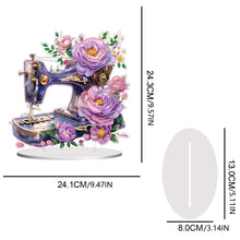 Load image into Gallery viewer, Double Sided Special Shaped Flower Sewing Machine Diamond Painting Desktop Decor
