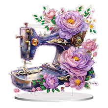 Load image into Gallery viewer, Double Sided Special Shaped Flower Sewing Machine Diamond Painting Desktop Decor
