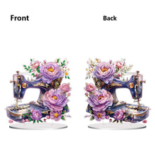 Load image into Gallery viewer, Double Sided Special Shaped Flower Sewing Machine Diamond Painting Desktop Decor
