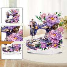 Load image into Gallery viewer, Double Sided Special Shaped Flower Sewing Machine Diamond Painting Desktop Decor
