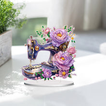 Load image into Gallery viewer, Double Sided Special Shaped Flower Sewing Machine Diamond Painting Desktop Decor
