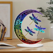 Load image into Gallery viewer, Double Side Special Shaped Butterfly Moon Diamond Painting Desktop Ornaments Kit
