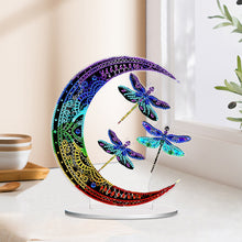 Load image into Gallery viewer, Double Side Special Shaped Butterfly Moon Diamond Painting Desktop Ornaments Kit

