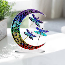 Load image into Gallery viewer, Double Side Special Shaped Butterfly Moon Diamond Painting Desktop Ornaments Kit
