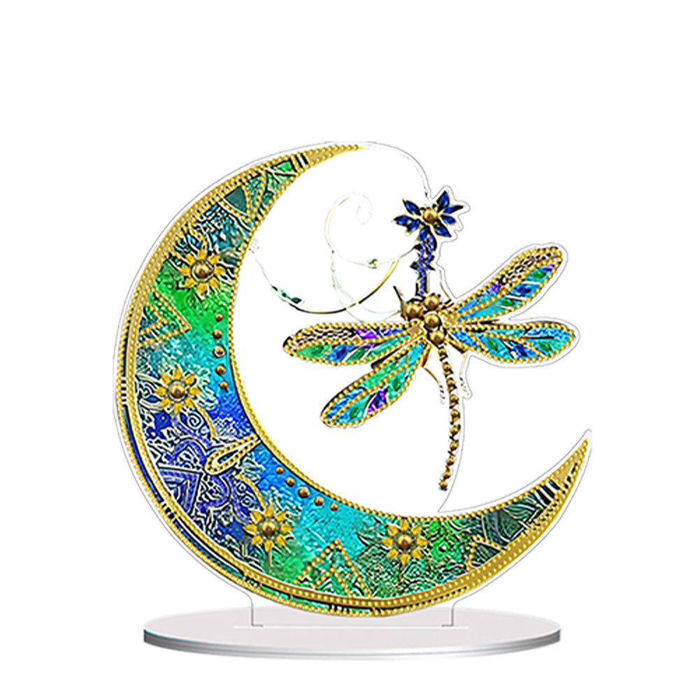 Double Side Special Shaped Butterfly Moon Diamond Painting Desktop Ornaments Kit