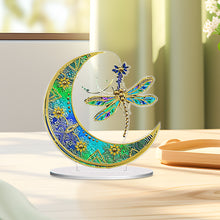 Load image into Gallery viewer, Double Side Special Shaped Butterfly Moon Diamond Painting Desktop Ornaments Kit
