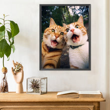 Load image into Gallery viewer, Diamond Painting - Full Round - funny cat (30*40CM)
