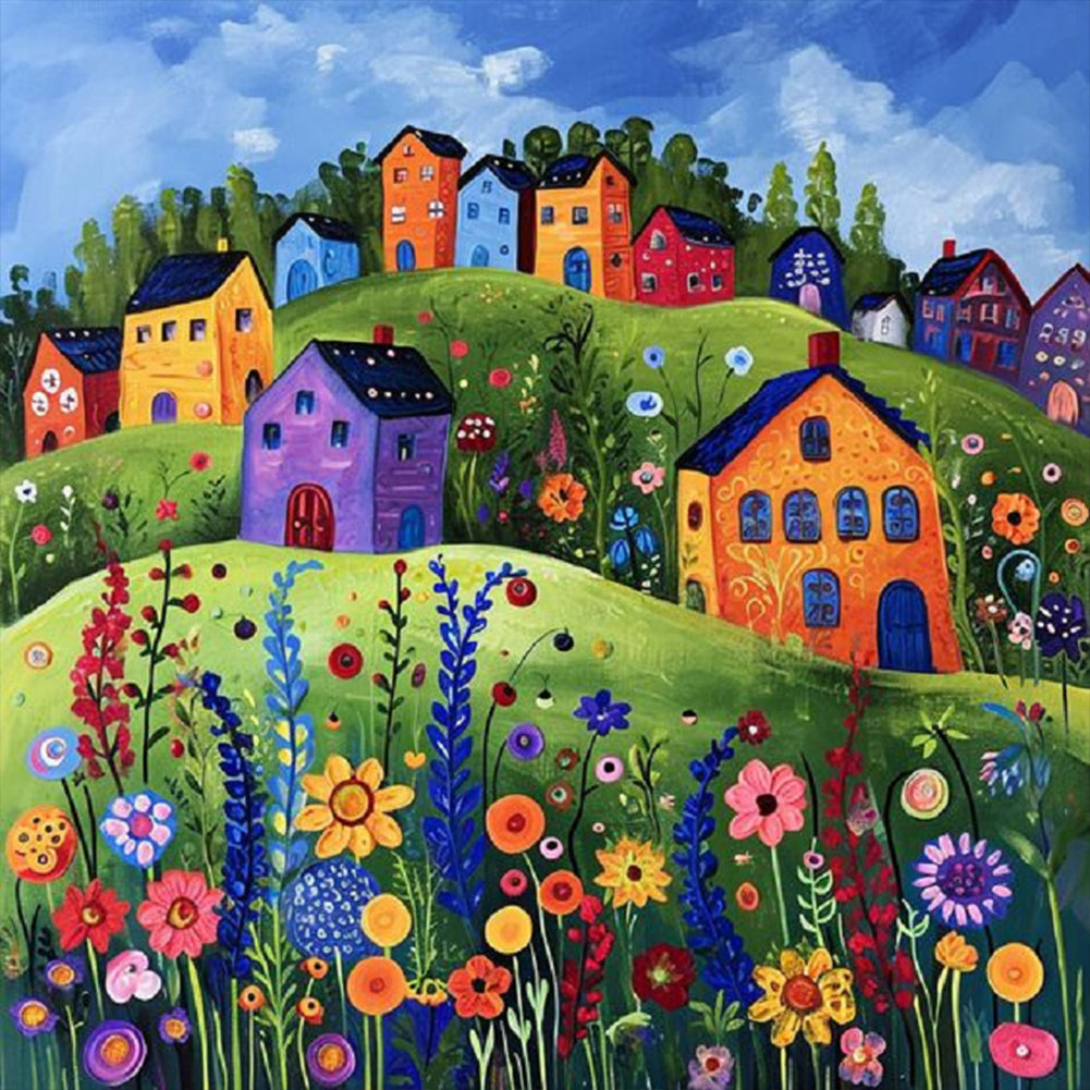 Diamond Painting - Full Round - color house (30*30CM)