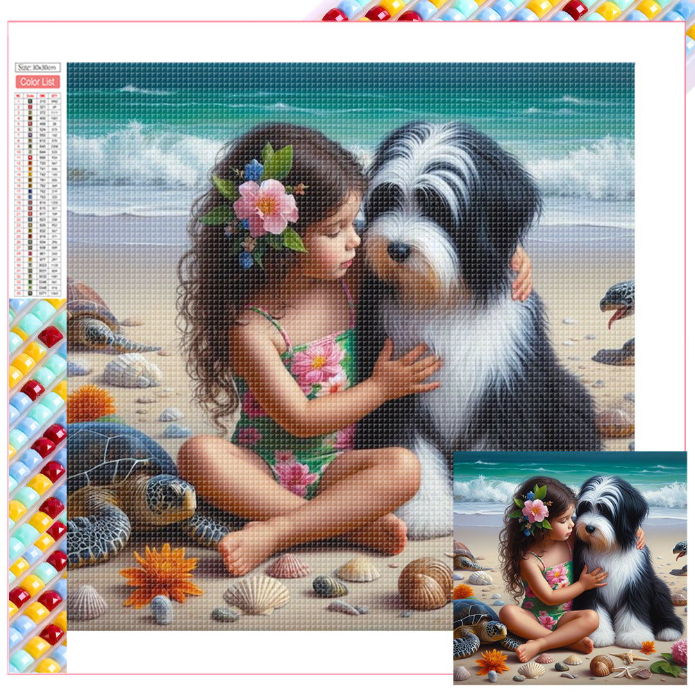Diamond Painting - Full Square - Little girl character series (30*30CM)