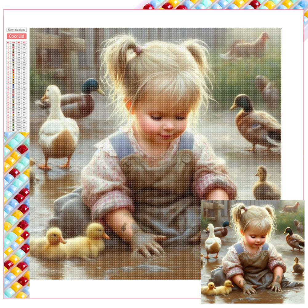 Diamond Painting - Full Square - little girl (30*30CM)
