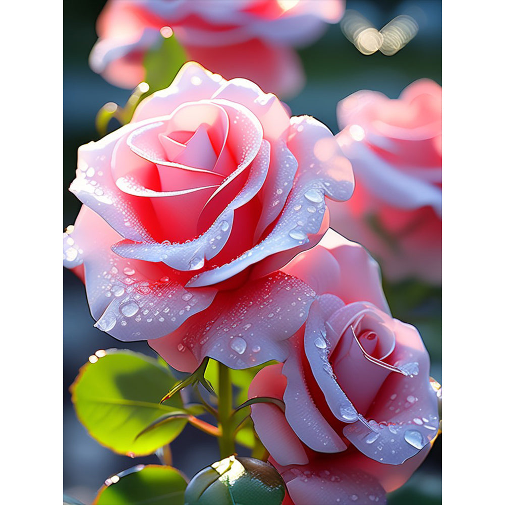 Diamond Painting - Full Round - Pink Rose (30*40CM)