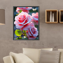 Load image into Gallery viewer, Diamond Painting - Full Round - Pink Rose (30*40CM)
