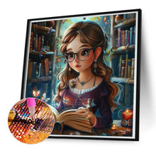 Load image into Gallery viewer, Diamond Painting - Full Round - long hair girl reading (50*50CM)
