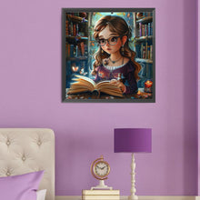 Load image into Gallery viewer, Diamond Painting - Full Round - long hair girl reading (50*50CM)
