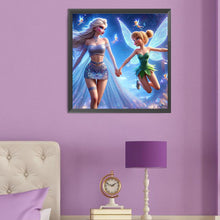 Load image into Gallery viewer, Diamond Painting - Full Round - girl and elf (50*50CM)
