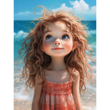Load image into Gallery viewer, Diamond Painting - Full Round - seaside girl (30*40CM)
