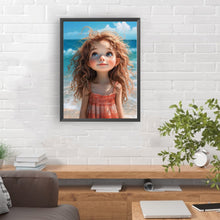 Load image into Gallery viewer, Diamond Painting - Full Round - seaside girl (30*40CM)
