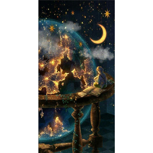 Diamond Painting - Full Round - glowing earth (30*70CM)