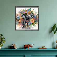 Load image into Gallery viewer, Diamond Painting - Partial Special Shaped - Indian painted elephant (30*30CM)
