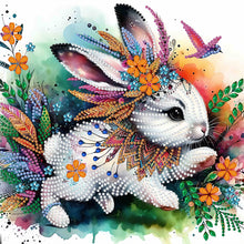 Load image into Gallery viewer, Diamond Painting - Partial Special Shaped - Indian painted rabbit (30*30CM)
