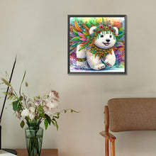 Load image into Gallery viewer, Diamond Painting - Partial Special Shaped - Indian painted bear (30*30CM)
