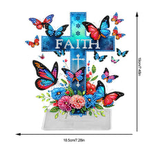 Load image into Gallery viewer, Acrylic Butterfly Cross Diamond Painting Desktop Decorations Home Office Decor
