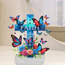 Load image into Gallery viewer, Acrylic Butterfly Cross Diamond Painting Desktop Decorations Home Office Decor
