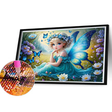 Load image into Gallery viewer, Diamond Painting - Full Round - butterfly girl (45*30CM)
