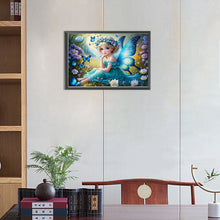 Load image into Gallery viewer, Diamond Painting - Full Round - butterfly girl (45*30CM)
