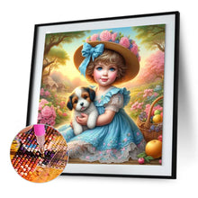 Load image into Gallery viewer, Diamond Painting - Full Round - girl and dog (30*30CM)
