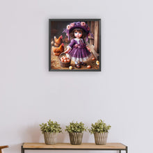Load image into Gallery viewer, Diamond Painting - Full Round - girl and chicken (30*30CM)
