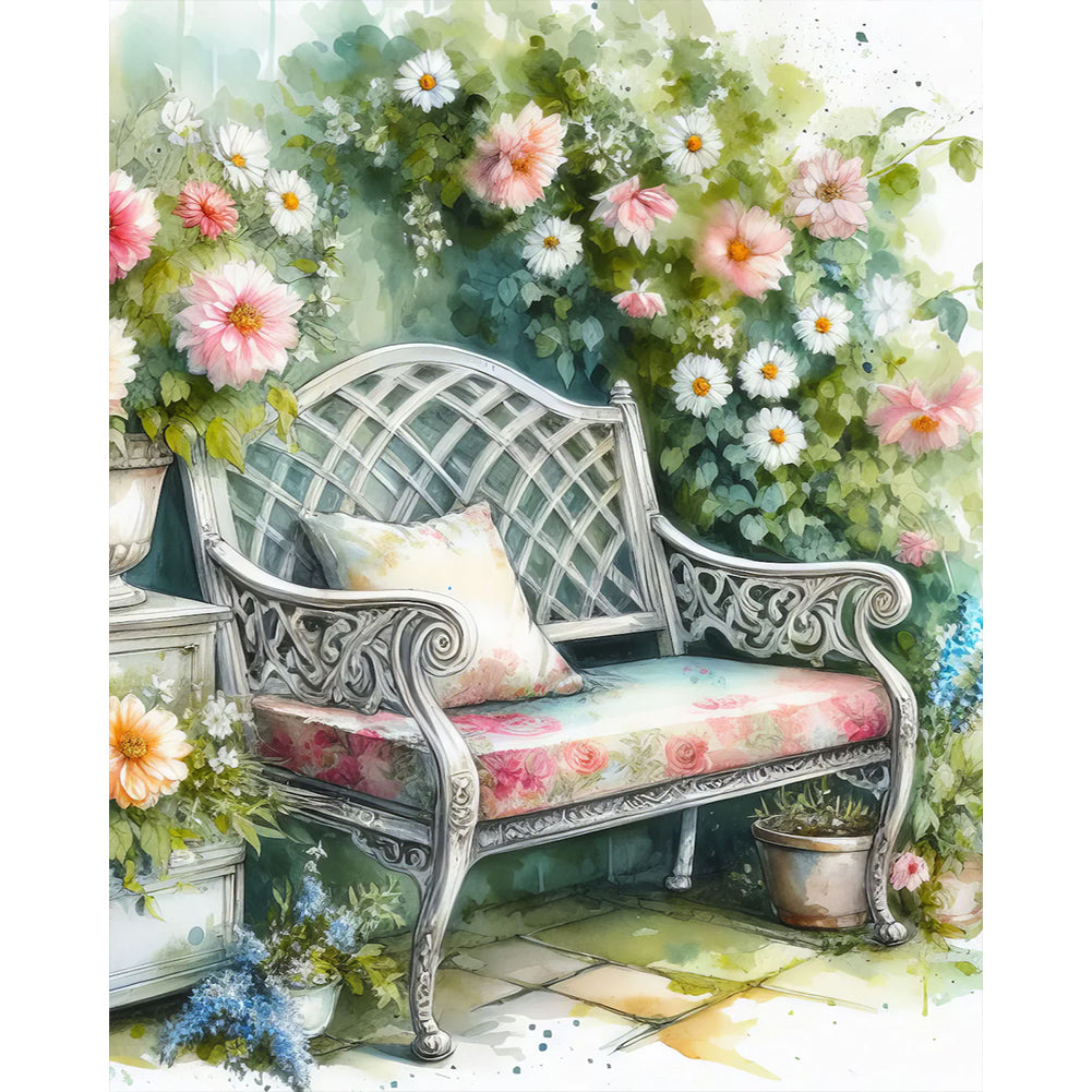 Diamond Painting - Full Round - garden chair (40*50CM)