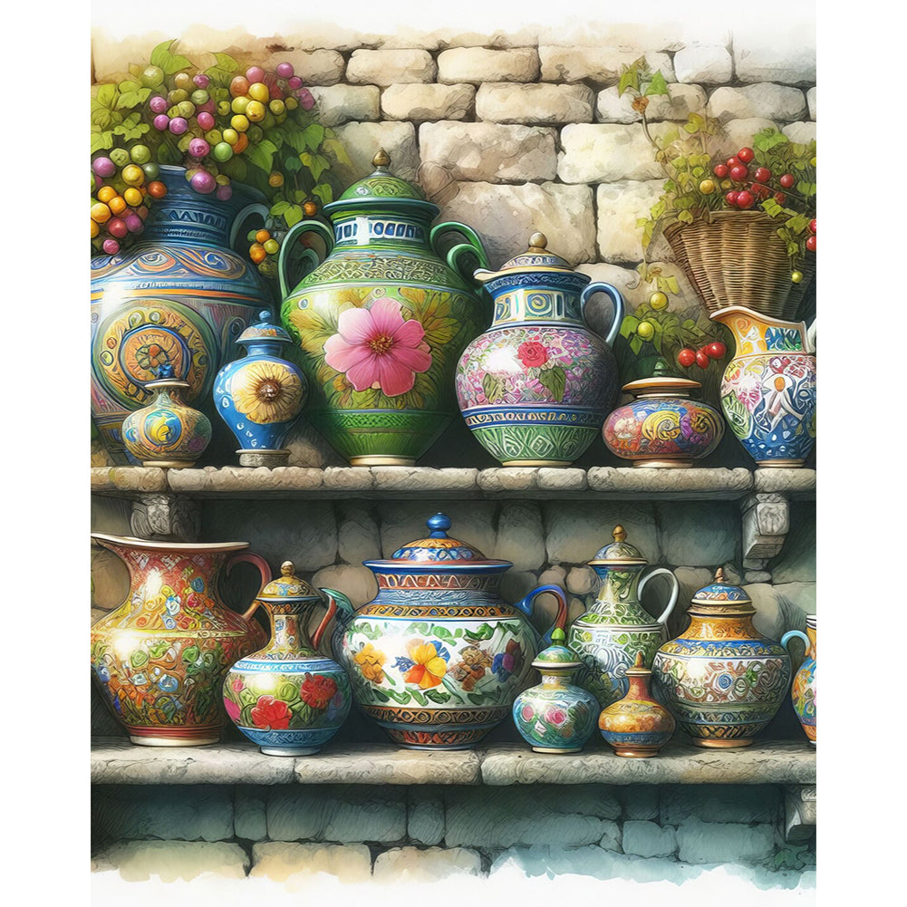 Diamond Painting - Full Round - garden ceramics (40*50CM)