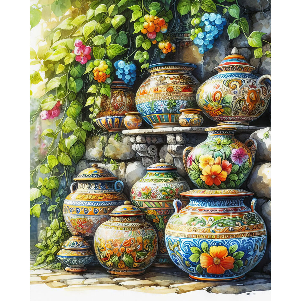 Diamond Painting - Full Round - garden ceramics (40*50CM)