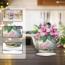 Load image into Gallery viewer, Acrylic Special Shaped Lily Vintage Kettle Desktop Diamond Art Kits for Beginner
