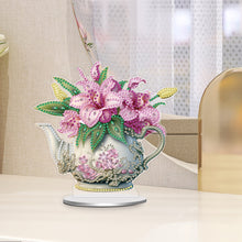 Load image into Gallery viewer, Acrylic Special Shaped Lily Vintage Kettle Desktop Diamond Art Kits for Beginner
