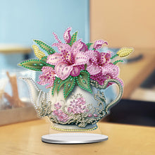 Load image into Gallery viewer, Acrylic Special Shaped Lily Vintage Kettle Desktop Diamond Art Kits for Beginner
