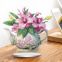 Load image into Gallery viewer, Acrylic Special Shaped Lily Vintage Kettle Desktop Diamond Art Kits for Beginner
