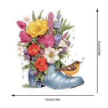 Load image into Gallery viewer, Acrylic Special Shaped Bouquet Rain Shoes Desktop Diamond Art Kit for Beginner
