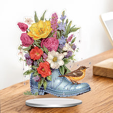 Load image into Gallery viewer, Acrylic Special Shaped Bouquet Rain Shoes Desktop Diamond Art Kit for Beginner
