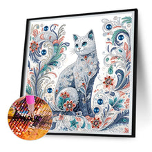 Load image into Gallery viewer, Diamond Painting - Partial Special Shaped - exquisite cat (30*30CM)
