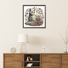 Load image into Gallery viewer, Diamond Painting - Partial Special Shaped - exquisite cat (30*30CM)
