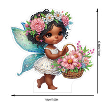 Load image into Gallery viewer, Acrylic Special Shaped Flower Basket Elf Diamond Painting Desktop Ornaments Kit
