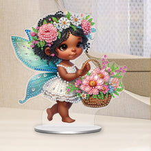 Load image into Gallery viewer, Acrylic Special Shaped Flower Basket Elf Diamond Painting Desktop Ornaments Kit
