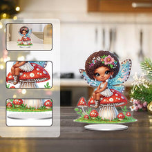 Load image into Gallery viewer, Acrylic Special Shaped Mushroom Elf DIY Diamond Painting Desktop Ornaments Kit
