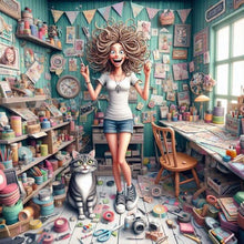 Load image into Gallery viewer, Diamond Painting - Full Round - handmade girl (30*30CM)
