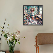Load image into Gallery viewer, Diamond Painting - Full Round - handmade girl (30*30CM)

